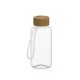 Trinkflasche Natural klar-transparent inkl. Strap 0,7 l - transparent/schwarz